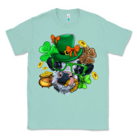 Seafoam St. Patrick Cow Clover Classic Tee - BundleAndBundleShop
