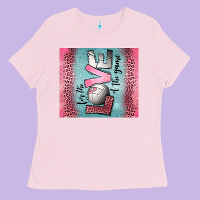 For The Love Of The Game Volleyball Ladies Tee Designed By Jasminsmagicworld