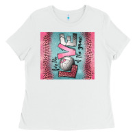 White for the love of the game volleyball Ladies Tee - Jasminsmagicworld