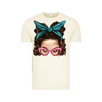 Vintage Arctic Messy Bun Mom With Leopard Bandana Vintage Tee - BundleAndBundleShop