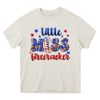 Cream little miss firecracker Heavy Core Tee - NancyCooperArtShop