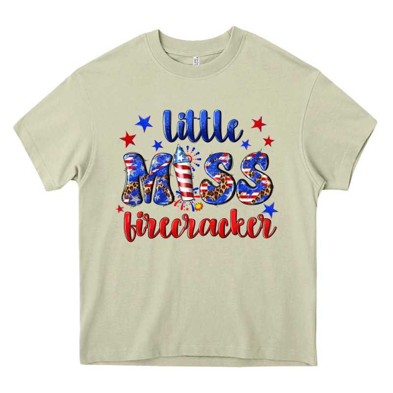 Little Miss Firecracker Heavy Core Tee by NancyCooperArtShop | Teevron