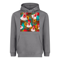 Storm western  chicken with sunflowers seamless pattern Heavyweight Hoodie - FaDigitalArtStudio