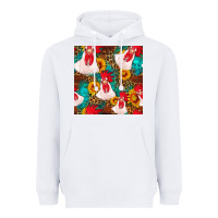 White western  chicken with sunflowers seamless pattern Heavyweight Hoodie - FaDigitalArtStudio