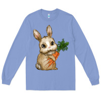 Colony Blue eastrt bunny carrot Long Sleeve Tee - RanaPortraitStore