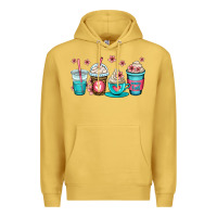 Antique Gold mom fuel coffee cups Premium Hoodie - OliviaCreatesArt