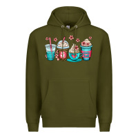 Army Green mom fuel coffee cups Premium Hoodie - OliviaCreatesArt