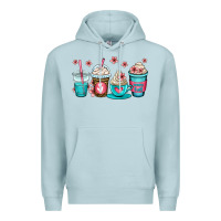 Blue Mist mom fuel coffee cups Premium Hoodie - OliviaCreatesArt