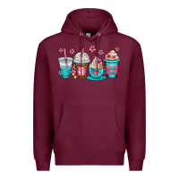 Burgundy mom fuel coffee cups Premium Hoodie - OliviaCreatesArt