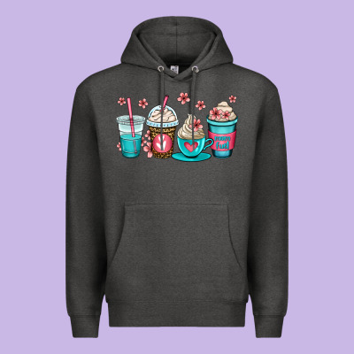 Mom Fuel Coffee Cups Premium Hoodie Designed By Oliviacreatesart