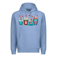 Colony Blue mom fuel coffee cups Premium Hoodie - OliviaCreatesArt