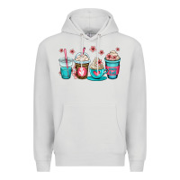 Dove Grey mom fuel coffee cups Premium Hoodie - OliviaCreatesArt