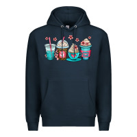 Navy mom fuel coffee cups Premium Hoodie - OliviaCreatesArt