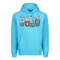 Ocean Blue mom fuel coffee cups Premium Hoodie - OliviaCreatesArt