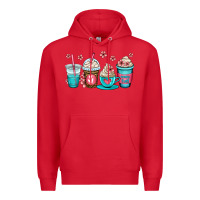 Red mom fuel coffee cups Premium Hoodie - OliviaCreatesArt