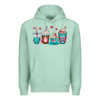Seafoam mom fuel coffee cups Premium Hoodie - OliviaCreatesArt