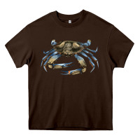 Chocolate Brown Crab Heavy Core Tee - LillyAllenDesigns
