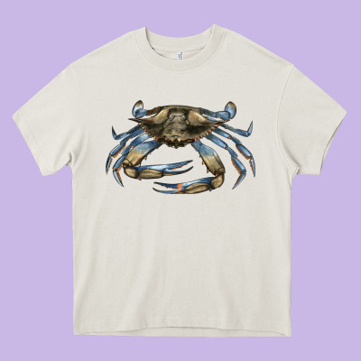 Crab Heavy Core Tee Designed By Lillyallendesigns