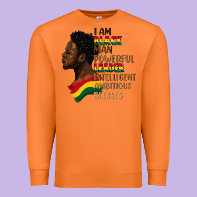 I Am Black Man Premium Sweatshirt Designed By Fadigitalartstudio