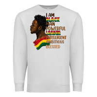 Dove Grey I am black man Premium Sweatshirt - FaDigitalArtStudio