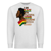 Oatmeal Heather I am black man Premium Sweatshirt - FaDigitalArtStudio