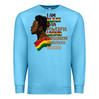 Ocean Blue I am black man Premium Sweatshirt - FaDigitalArtStudio