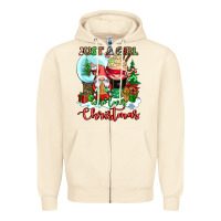 Sandshell just a girl who loves christmas Zipper Hoodie - CowGirlArtShop