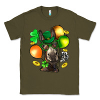 Army Green St. Patricks Clovers With Donkey Classic Tee - BundleAndBundleShop