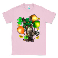 Bubblegum Pink St. Patricks Clovers With Donkey Classic Tee - BundleAndBundleShop