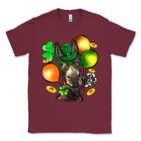 Burgundy St. Patricks Clovers With Donkey Classic Tee - BundleAndBundleShop