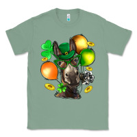 Sage St. Patricks Clovers With Donkey Classic Tee - BundleAndBundleShop