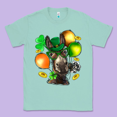 St. Patricks Clovers With Donkey Classic Tee Designed By Bundleandbundleshop