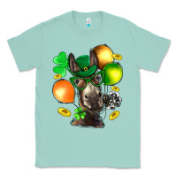 Seafoam St. Patricks Clovers With Donkey Classic Tee - BundleAndBundleShop