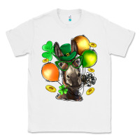 White St. Patricks Clovers With Donkey Classic Tee - BundleAndBundleShop