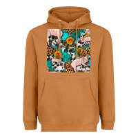 Meerkat american yorkshire pig seamless pattern Heavyweight Hoodie - FaDigitalArtStudio