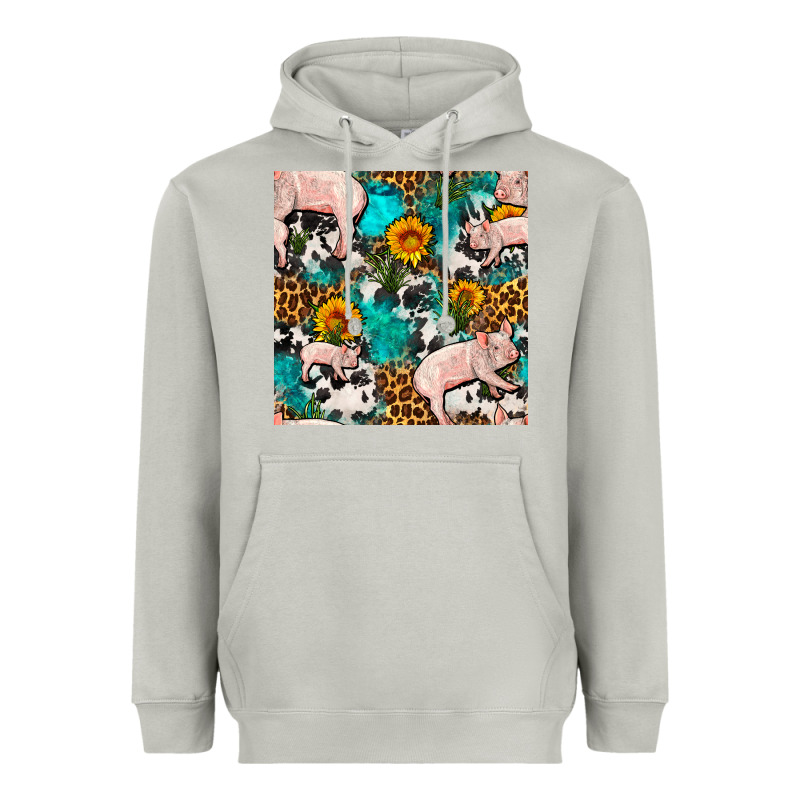 American Yorkshire Pig Seamless Pattern Heavyweight Hoodie by FaDigitalArtStudio | Teevron