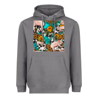 Storm american yorkshire pig seamless pattern Heavyweight Hoodie - FaDigitalArtStudio