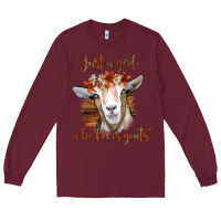 Burgundy Just a Girl Who Loves Goat Long Sleeve Tee - Bettercallsaul