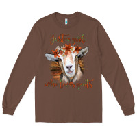Chestnut Just a Girl Who Loves Goat Long Sleeve Tee - Bettercallsaul