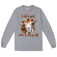 Heather Grey Just a Girl Who Loves Goat Long Sleeve Tee - Bettercallsaul