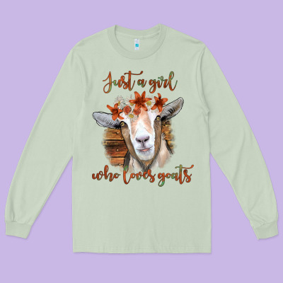 Just A Girl Who Loves Goat Long Sleeve Tee Designed By Bettercallsaul