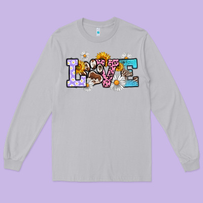 Dog Paw Love Long Sleeve Tee Designed By Ranaportraitstore