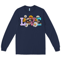 Navy dog paw love Long Sleeve Tee - RanaPortraitStore