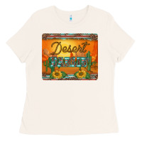 Bone western desert darlin sunset serape leopard sunflowers mousepad Ladies Tee - BarkalooDesign