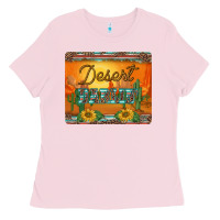Bubblegum Pink western desert darlin sunset serape leopard sunflowers mousepad Ladies Tee - BarkalooDesign