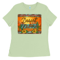 Matcha western desert darlin sunset serape leopard sunflowers mousepad Ladies Tee - BarkalooDesign