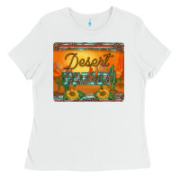 White western desert darlin sunset serape leopard sunflowers mousepad Ladies Tee - BarkalooDesign