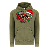 Vintage Olive christmas paw heart Vintage Hoodie - MaliasSmallBusiness