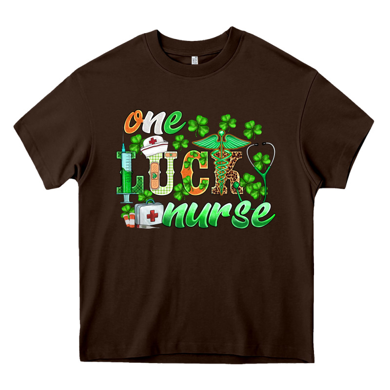 St.patricks One Lucky Nurse Heavy Core Tee by BarkalooDesign | Teevron