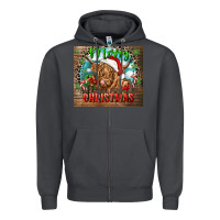 Smoke merry christmas heifer cow Zipper Hoodie - CowGirlArtShop
